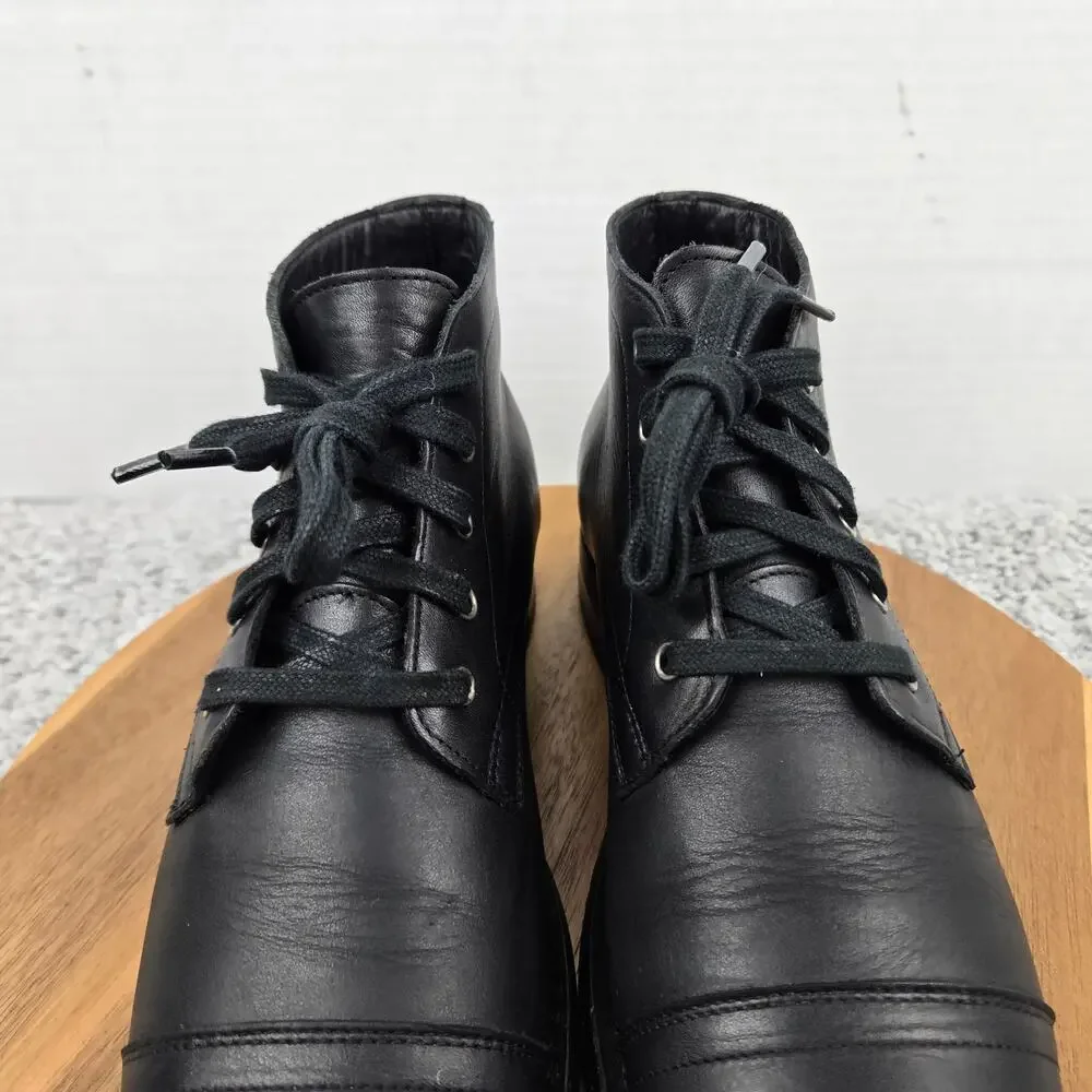 Thursday Boot Co. Mens 8 Cadet Black Leather Cap Toe Casual Lifestyle Daily